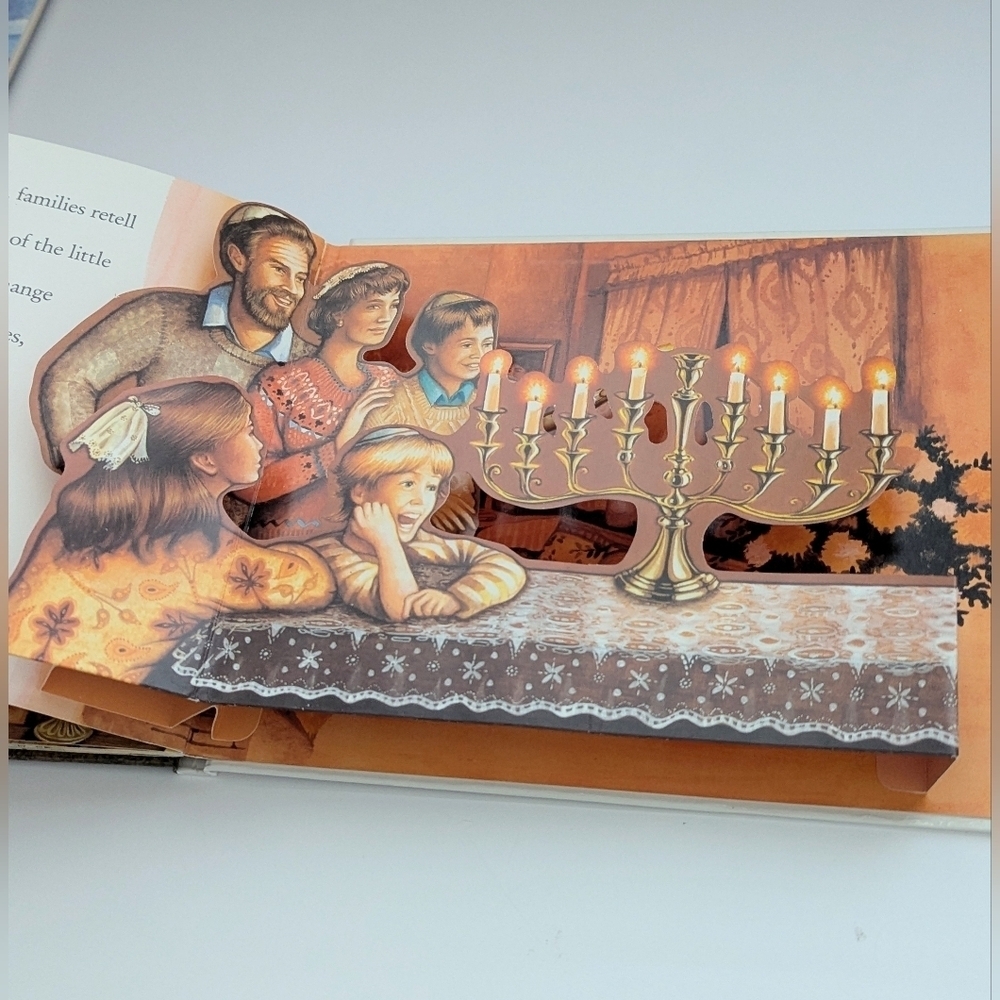 The Story of Hanukkah Children's Hardcover Book/Story Lift-the-Flap Rebus Book - Picture 6 of 10